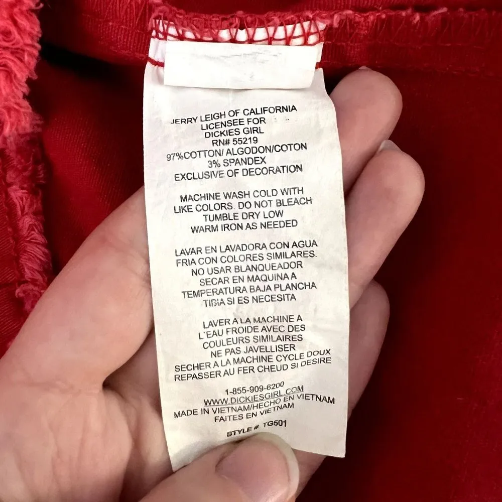 Dickies  Red Jean Overall Dress - Image 8