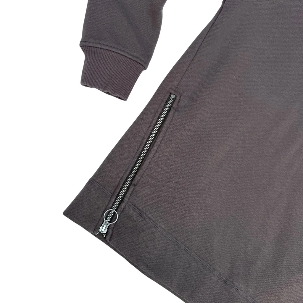 Athleta Cozy Karma Side Zip Funnel Neck Sweater with side zippers Size Small Brown - Image 4