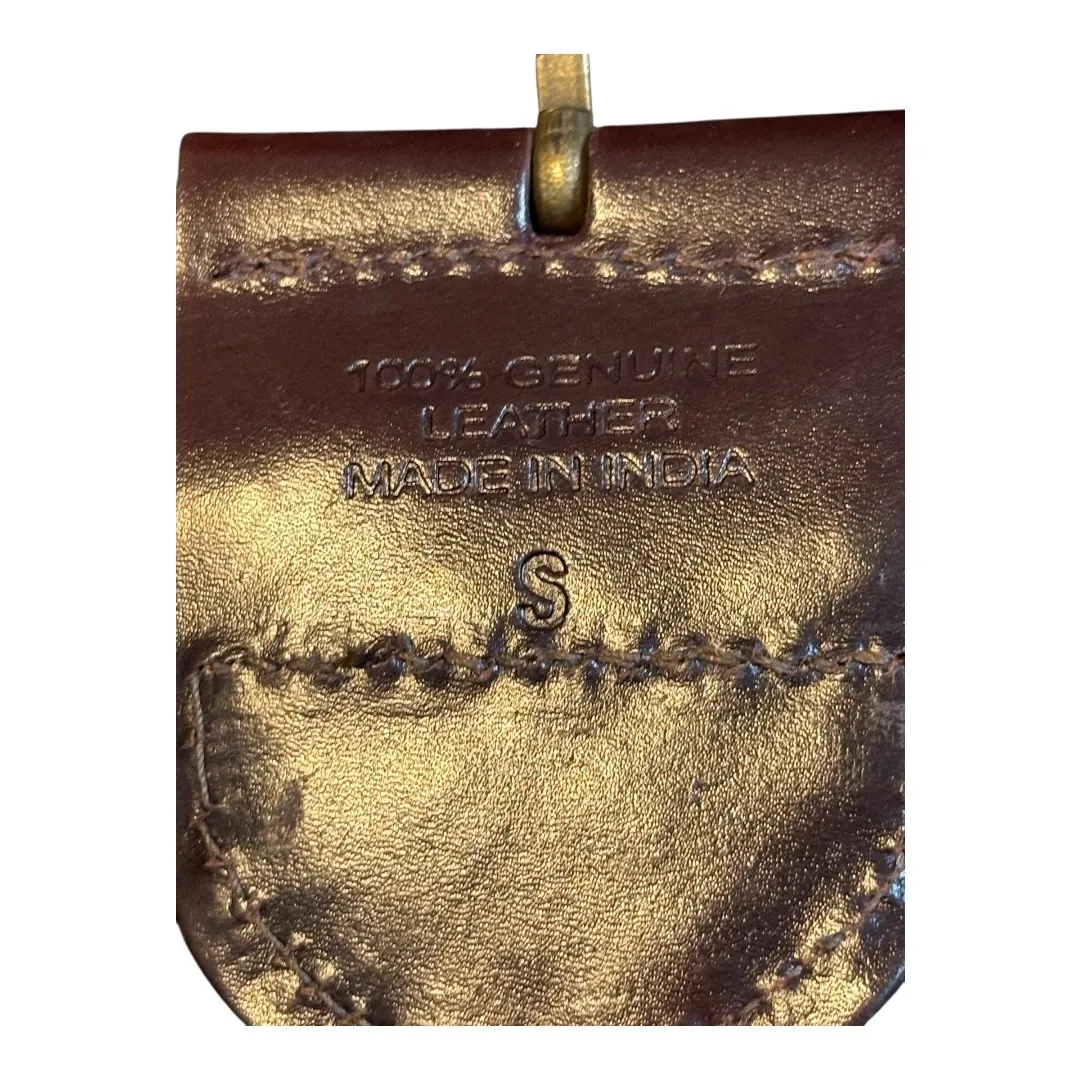 Banana Republic Women's Woven Braided Dark Brown Genuine Leather Belt Size Small - Image 5