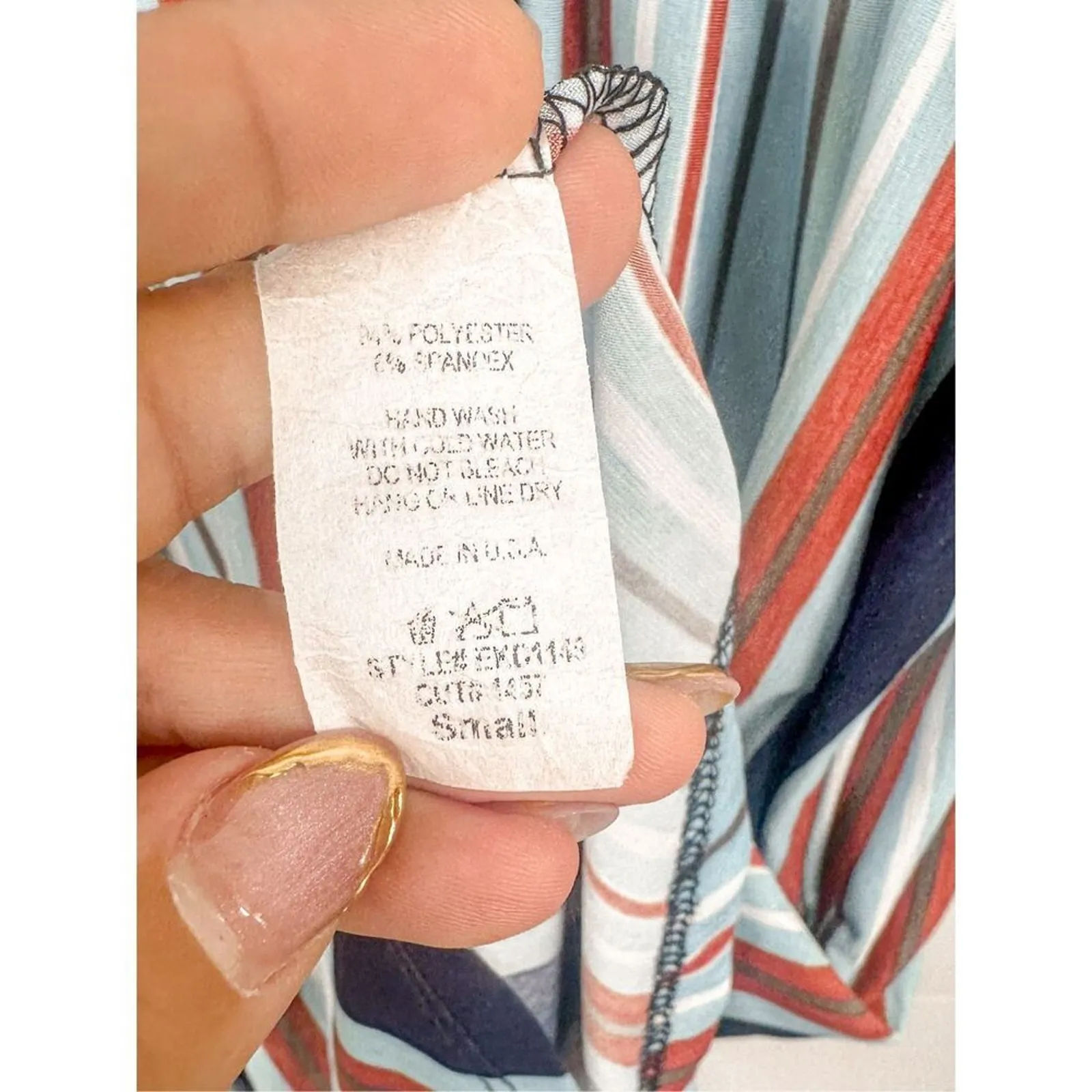 New Eloges Women's Sleeveless Striped Knit Pullover Tank Dress Multicolor Small Blue - Image 7