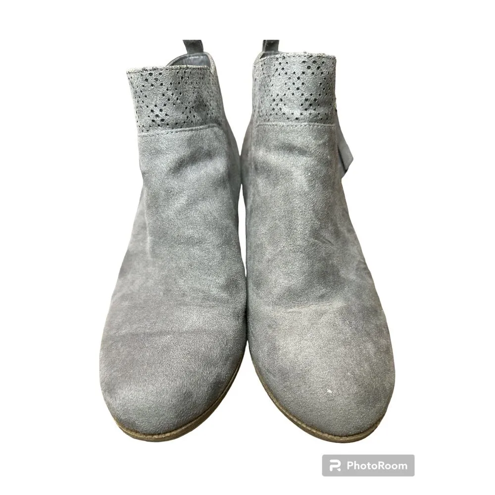 Dr. Scholls Sustainable Comfort Grey Brown Ankle Zip Up Heeled Booties Size 9 Gray - Image 3