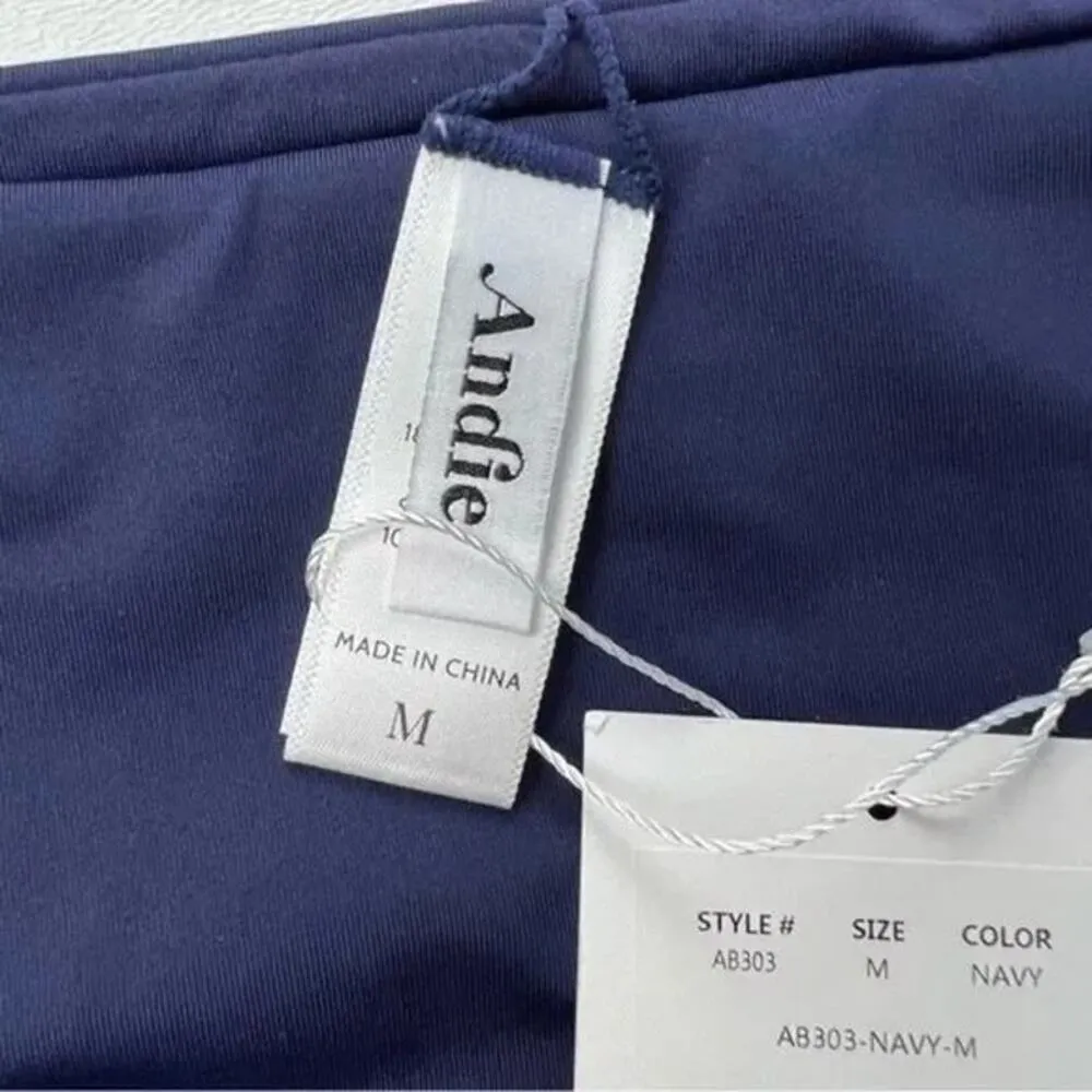 NWT Andie Swim The Cheeky Bottom High Leg Cut Wear High or Low M Navy Blue - Image 7