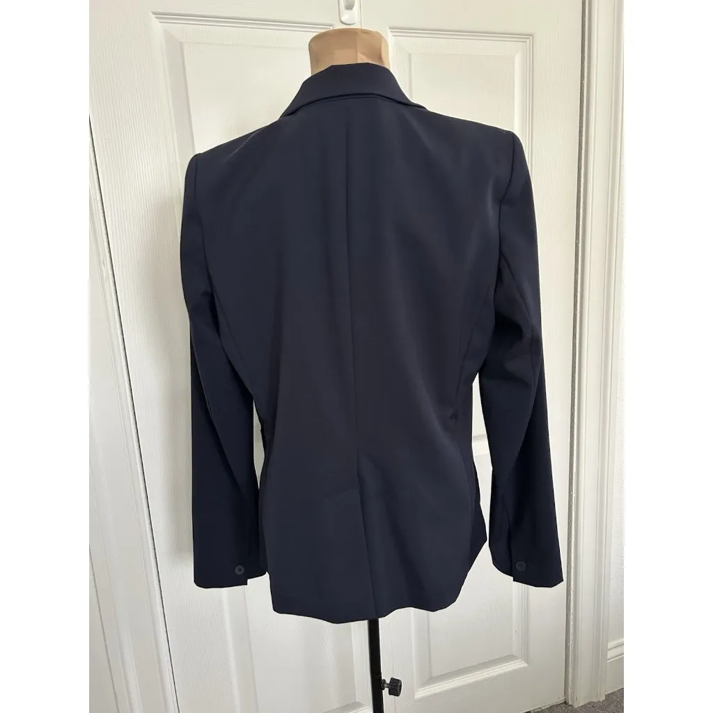 GAP Classic Notch Collar Single Breasted Blazer Jack Wool Blend Navy Blue 10 - Image 5