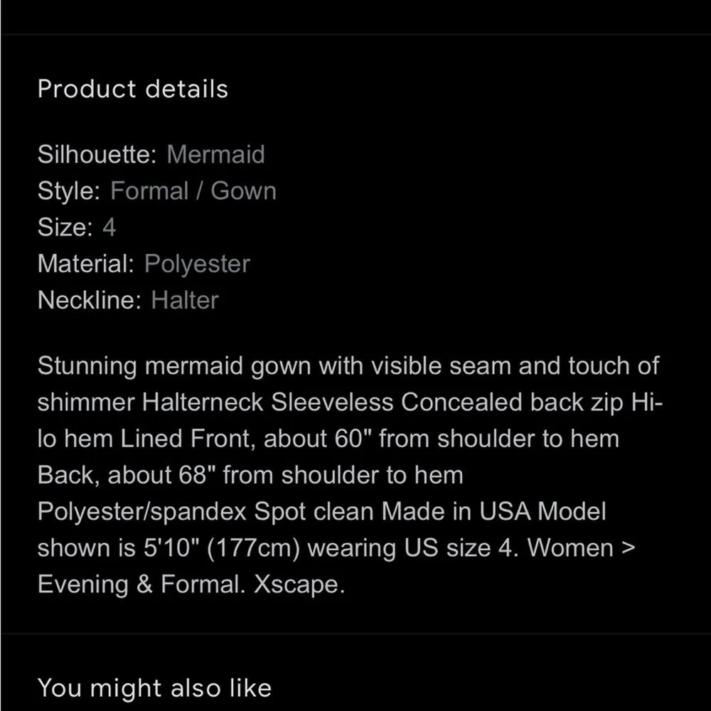 Xscape pink halter gown formal - Image 2