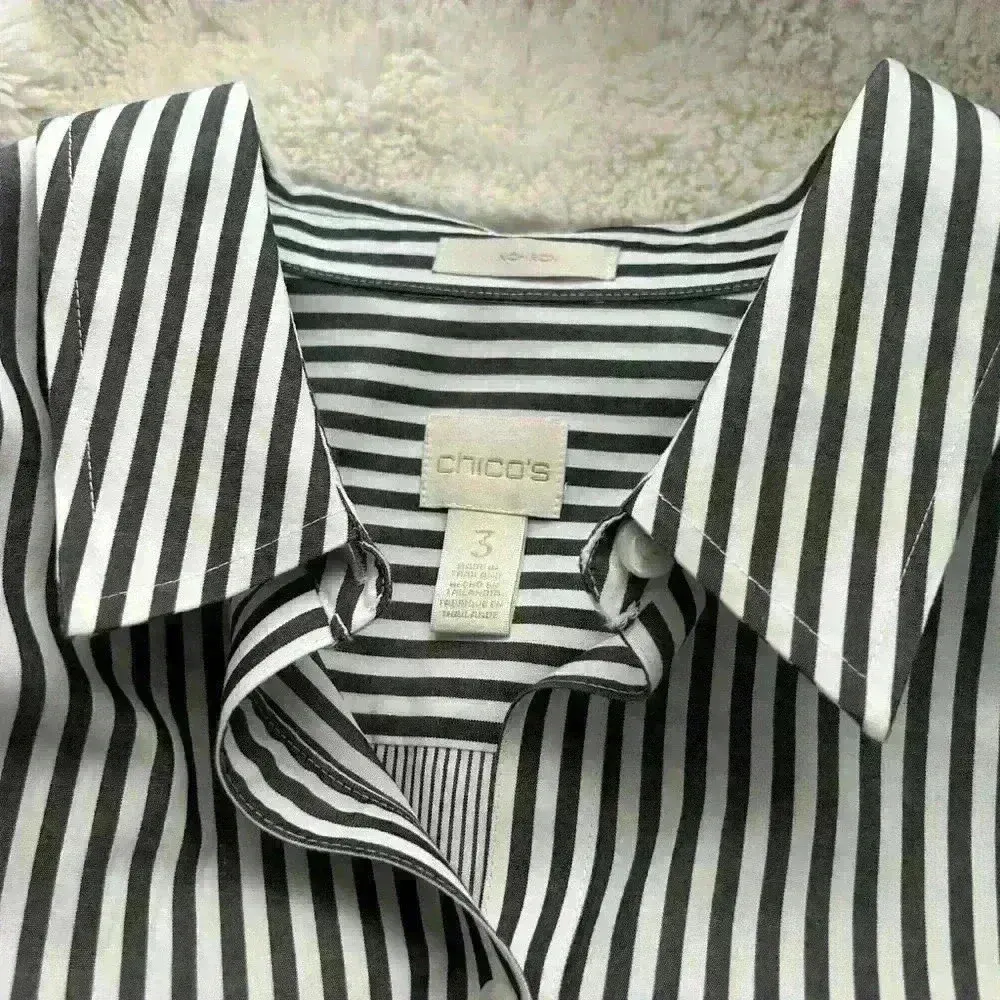 Chico’s Striped‎ Tie Front Button Up Blouse - Image 4