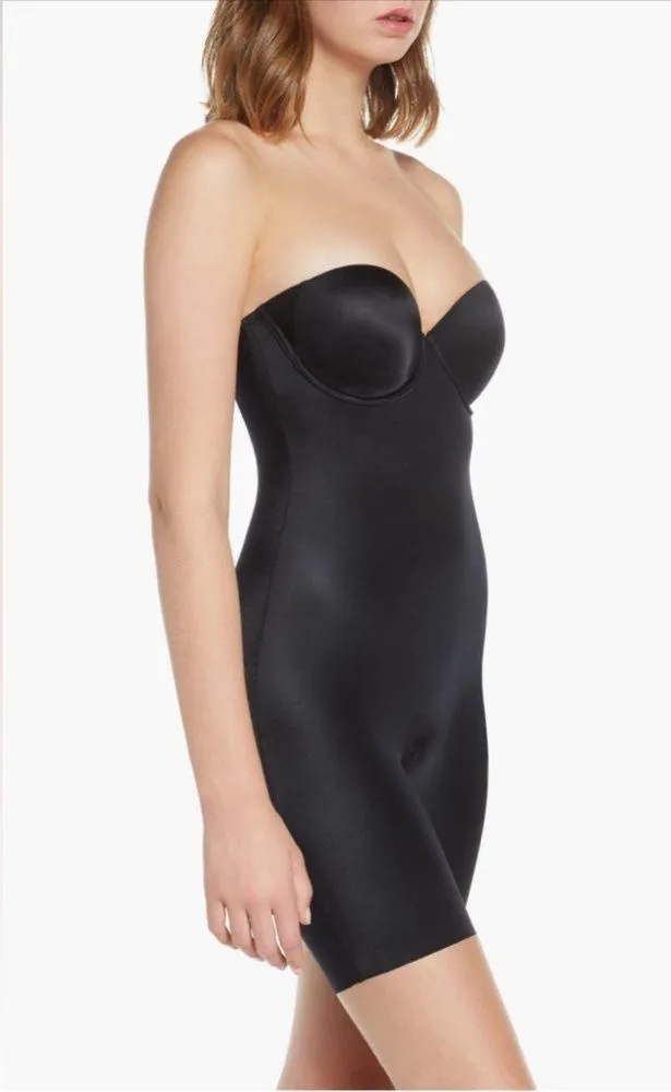 SPANX Suit Your Fancy Strapless Cupped Mid-Thigh Bodysuit, Brand New Medium,$148 - Image 4