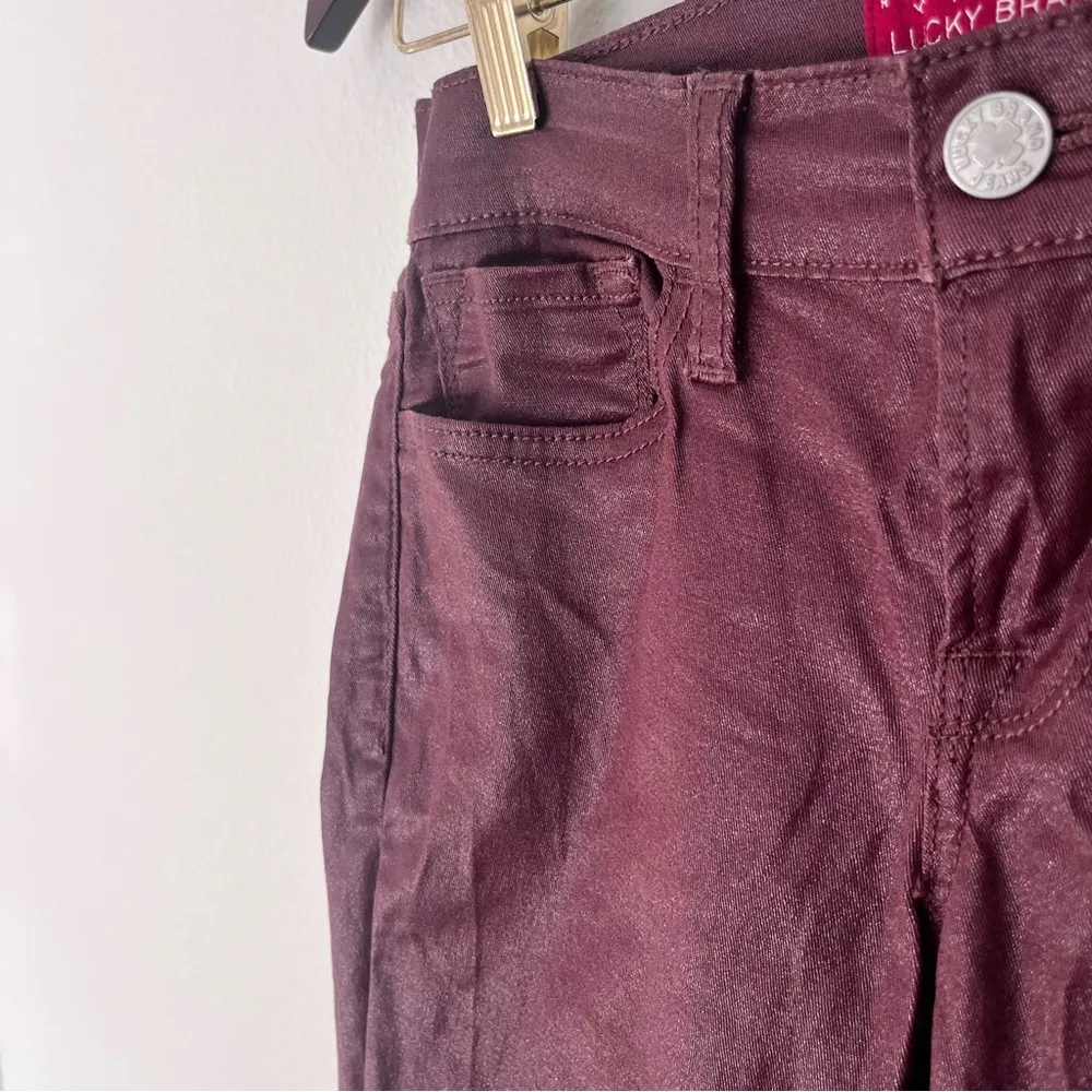 Charlie Super Skinny Maroon Leather Pants - Image 5