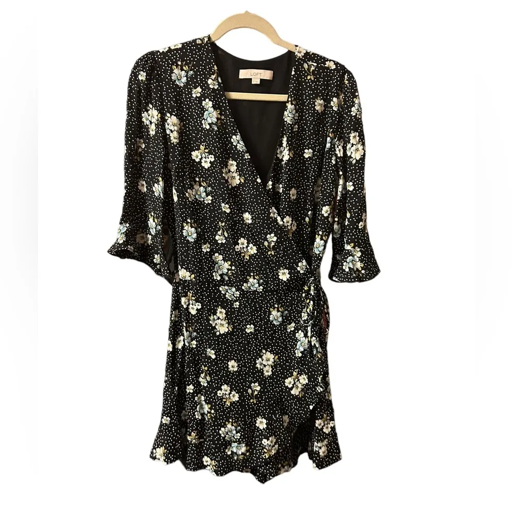 LOFT FLORAL WRAP STYLE ROMPER - Image 2
