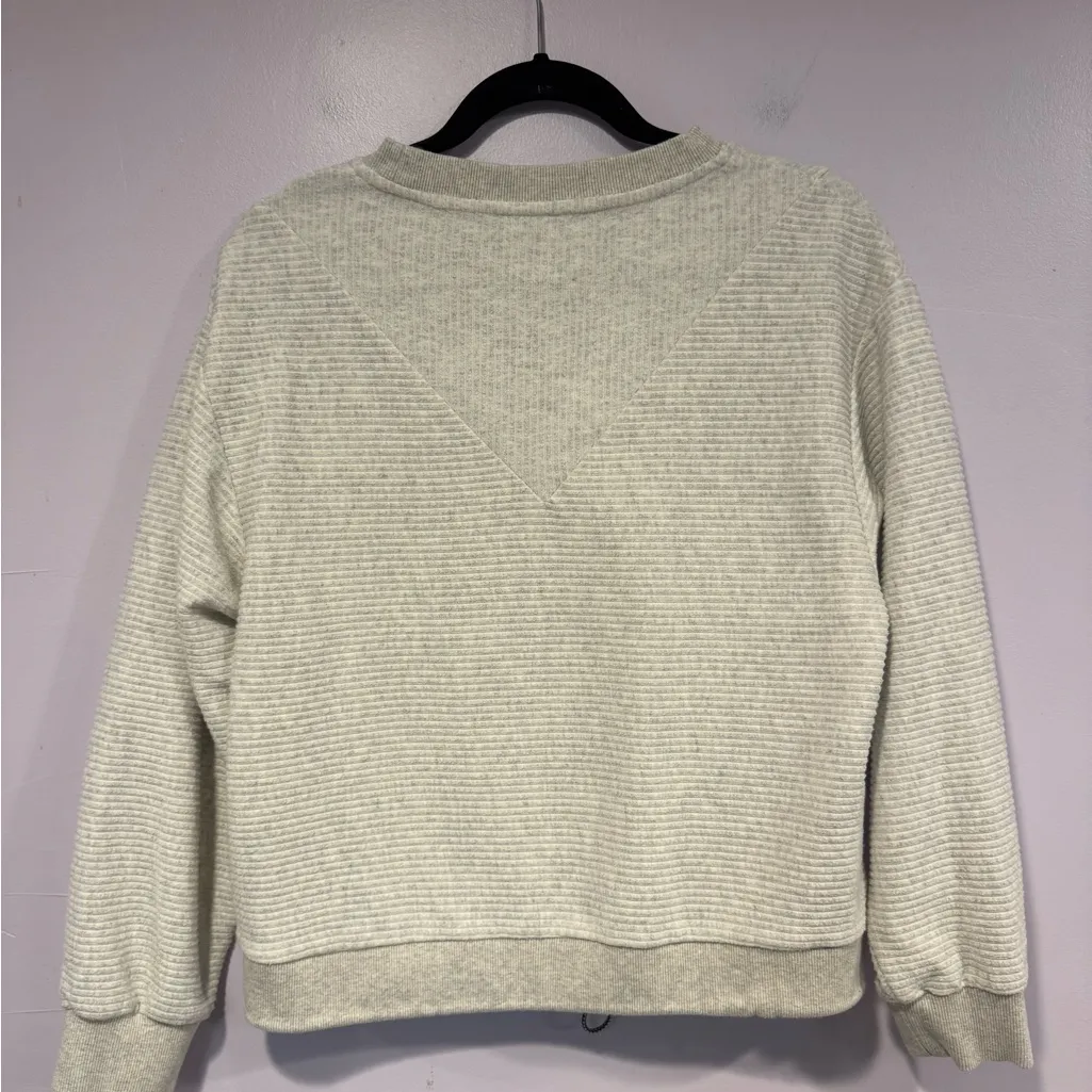 Cozy Gray Varley Striped Sweatshirt - Image 4