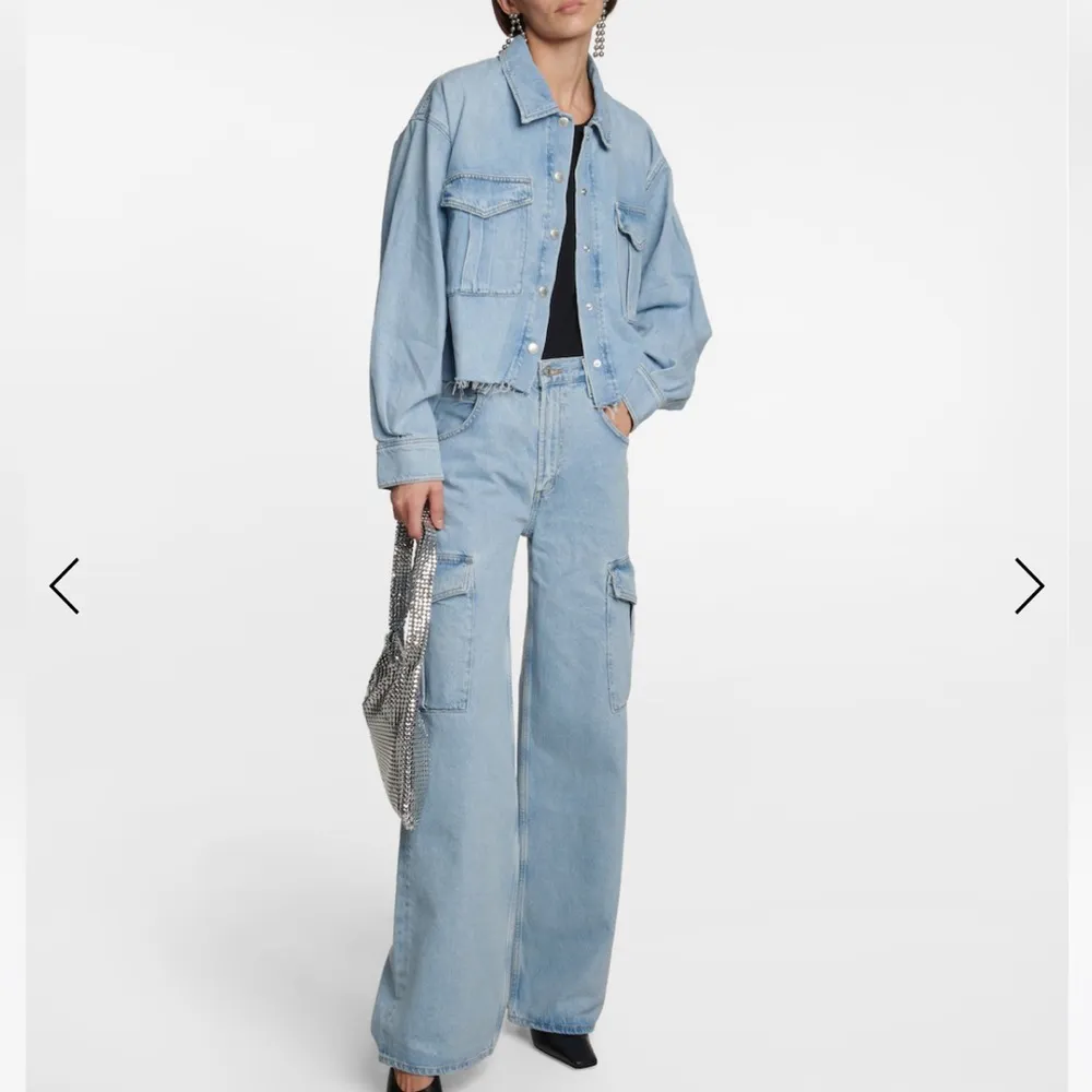 AGOLDE Minka Cargo Wide Leg Retro‎ Jeans Realm Light Wash 25 - Image 3