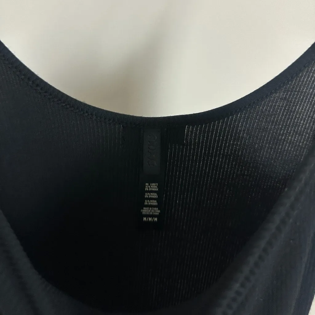 SKIMS Ribbed Long Slipdress in Onyx Black Size Medium - Image 8