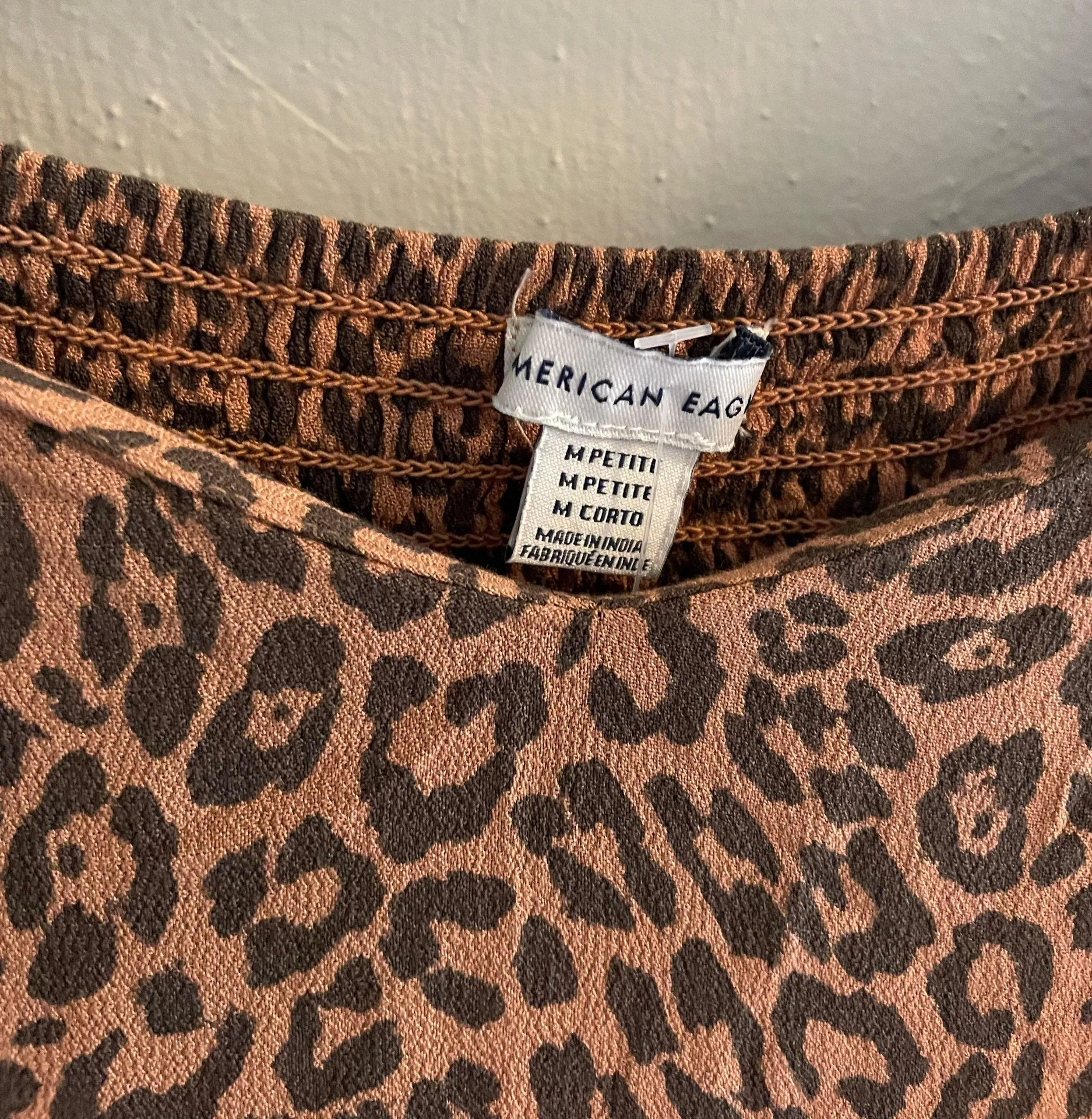 American Eagle Long Sleeve  Cheetah Print Dress - Image 4