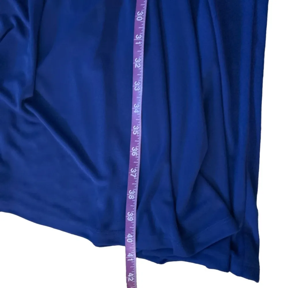 Jones‎ New York Women's Blue Long Sleeve Midi Dress Size L V-Neck Casual/Formal - Image 10