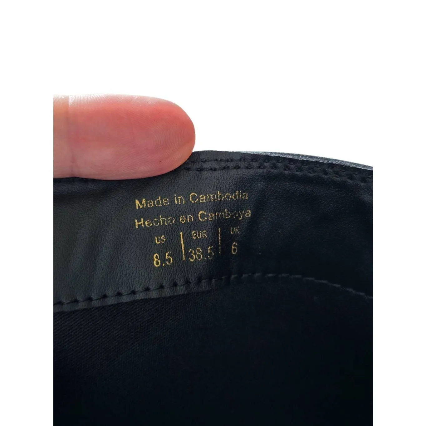 Aldo Thelidan Buckle Pointed Toe Knee High Boots Size 8.5 in Black Block Heel - Image 6