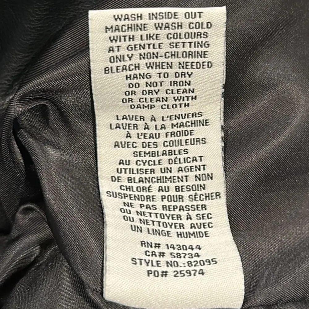 BAGATELLE VEGAN LEATHER BLACK MOTO PLEATHER ZIPPERED JACKET XS - Image 7