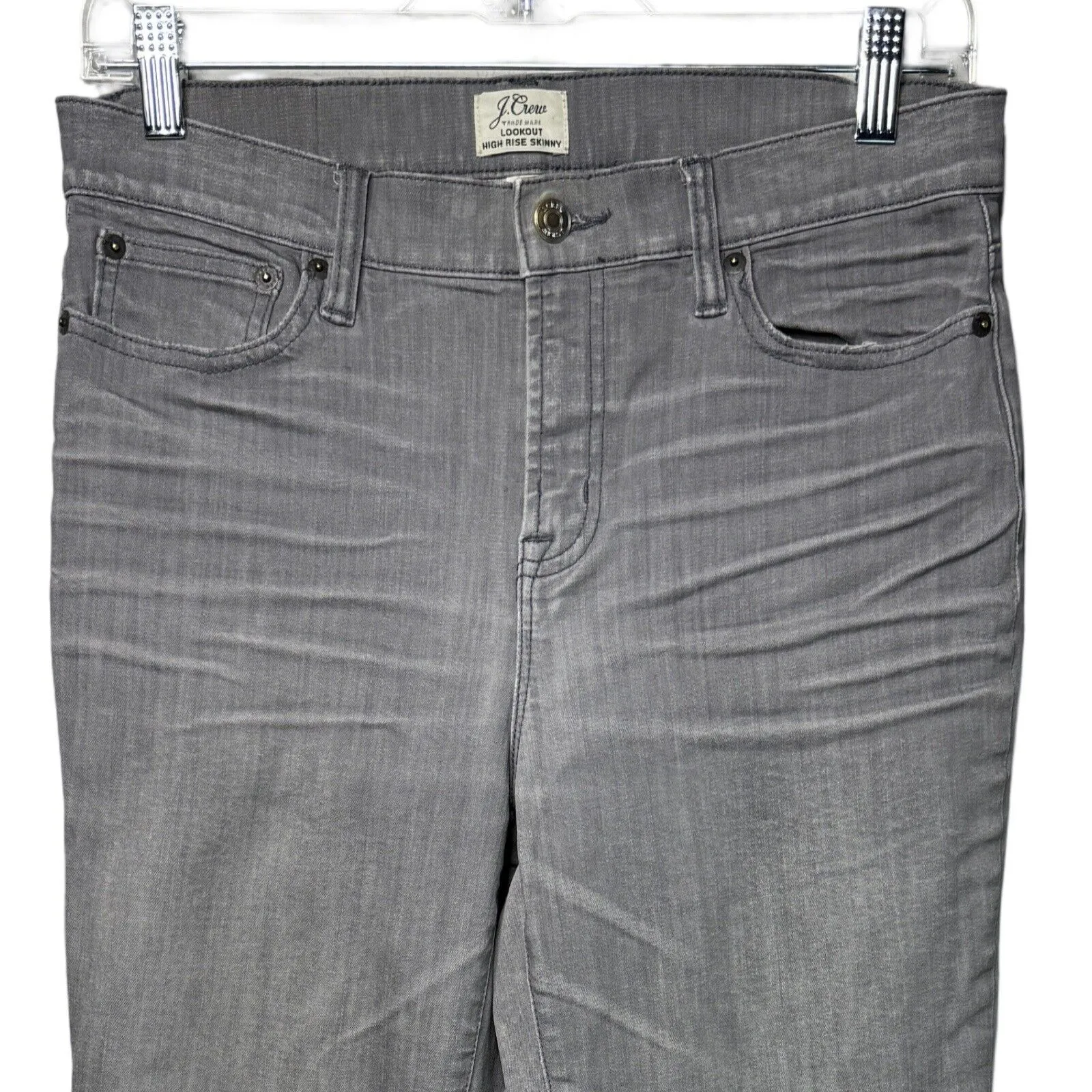 J. Crew Jeans Womens‎ 6 29" Tall Gray Lookout High Rise Skinny Neutral Casual - Image 3