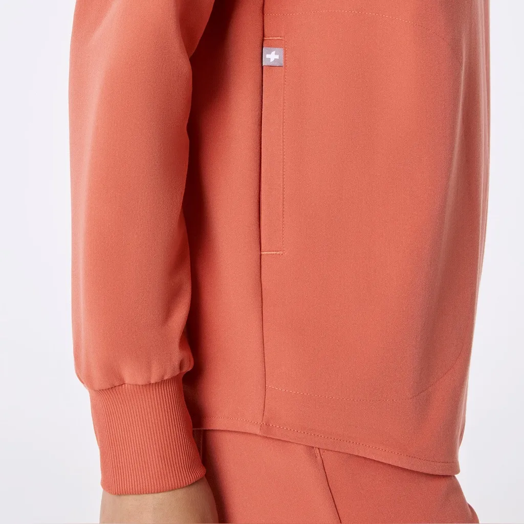 NWT Figs Rafaela Oversized Longsleeve Scrub Top Spiced Cider - Image 6