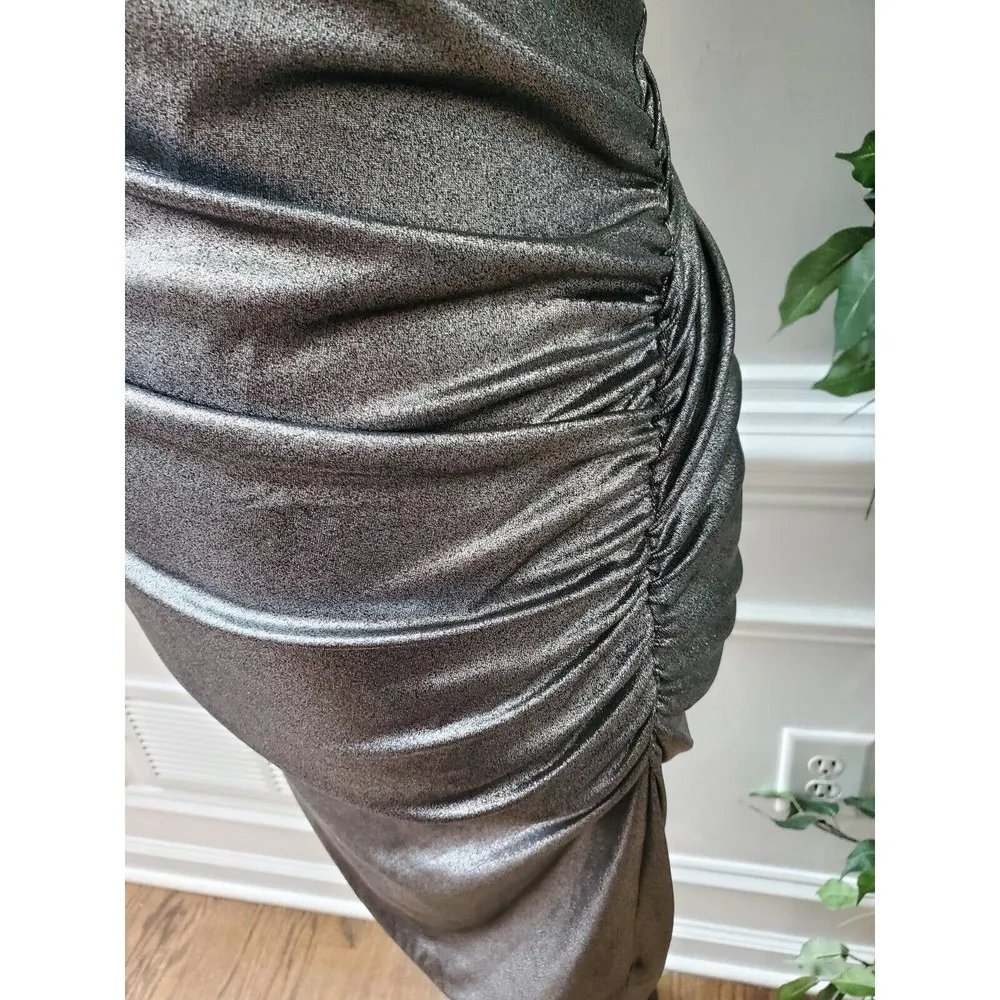 Baby Phat Women's Gray Polyester One Shoulder Off Long Sleeve Bodycon Dress 1X - Image 7