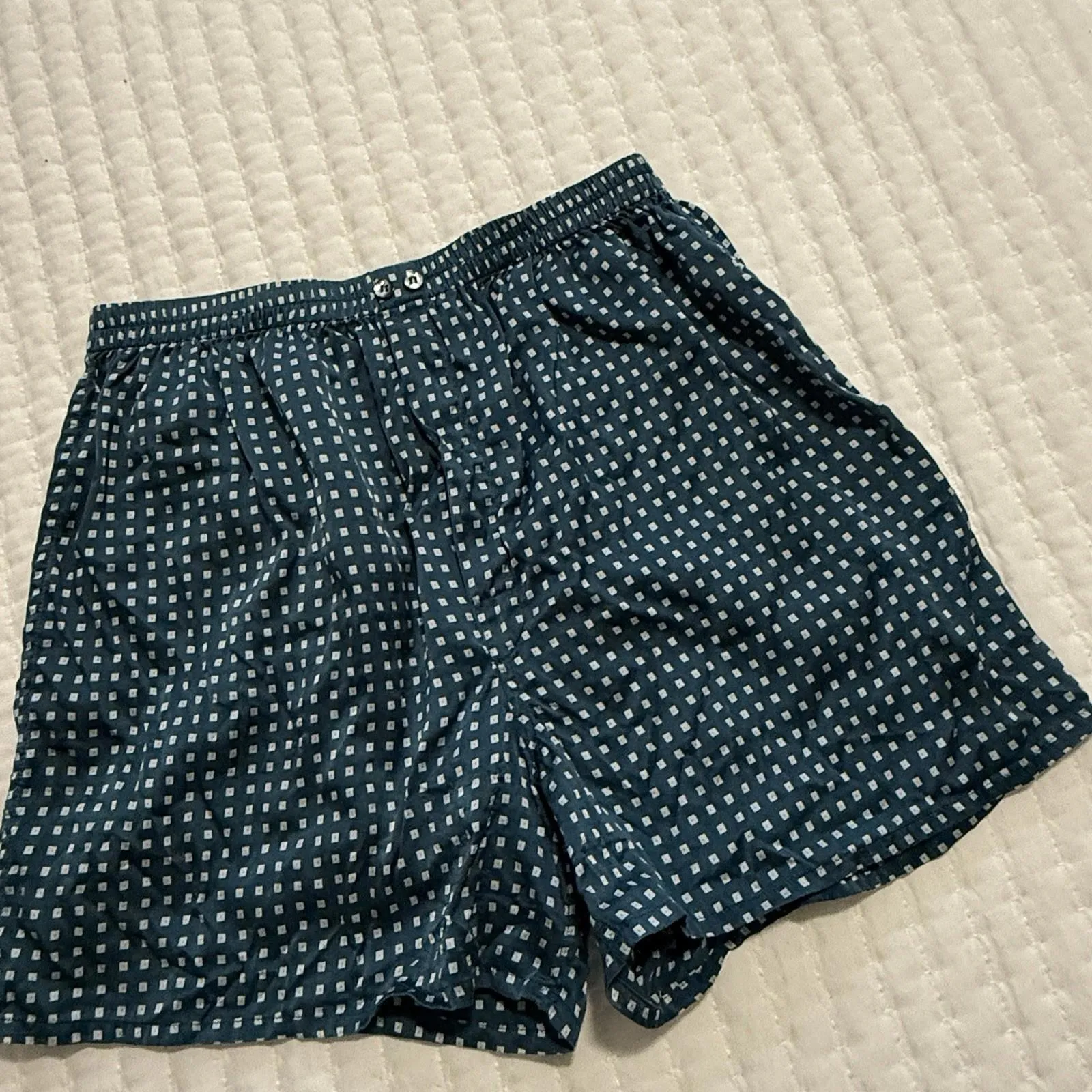Victoria's Secret Boxer 100% Silk Blue Sz M Medium (32-34) Shorts PJ Lounge - Image 9