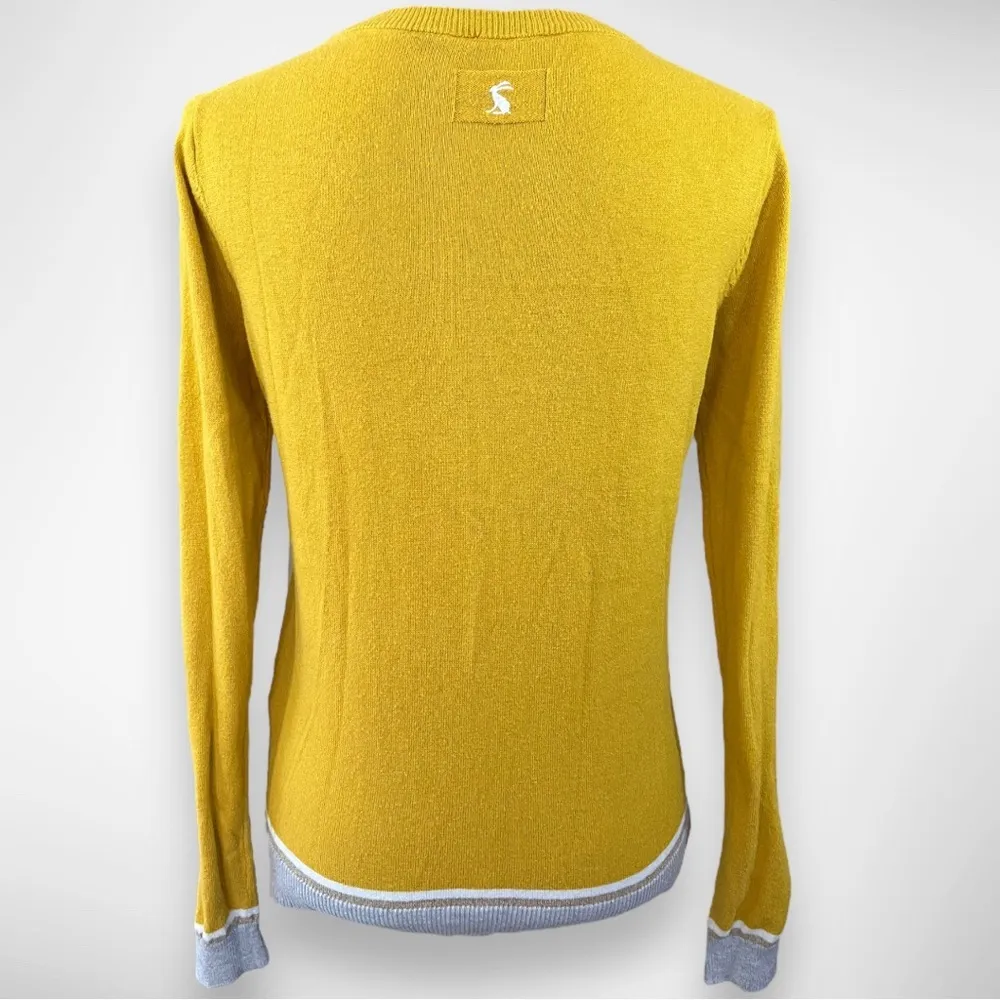 JOULES KNITWEAR Women's Charming Miranda Bee Jumper Sweater Size 4 | EUC Yellow - Image 4