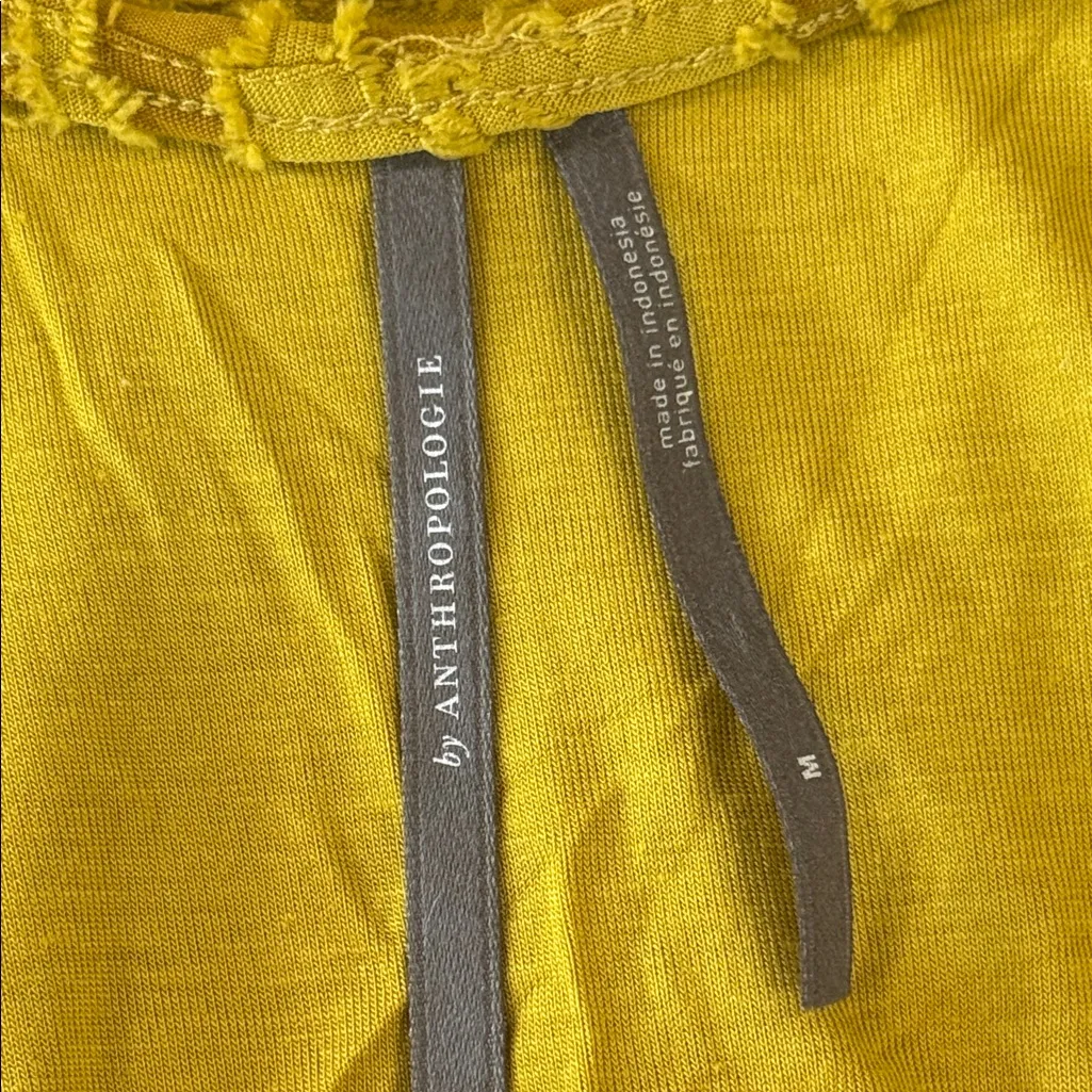 Anthropologie Playful Ruffle Knit Mustard Mini Dress - Image 6