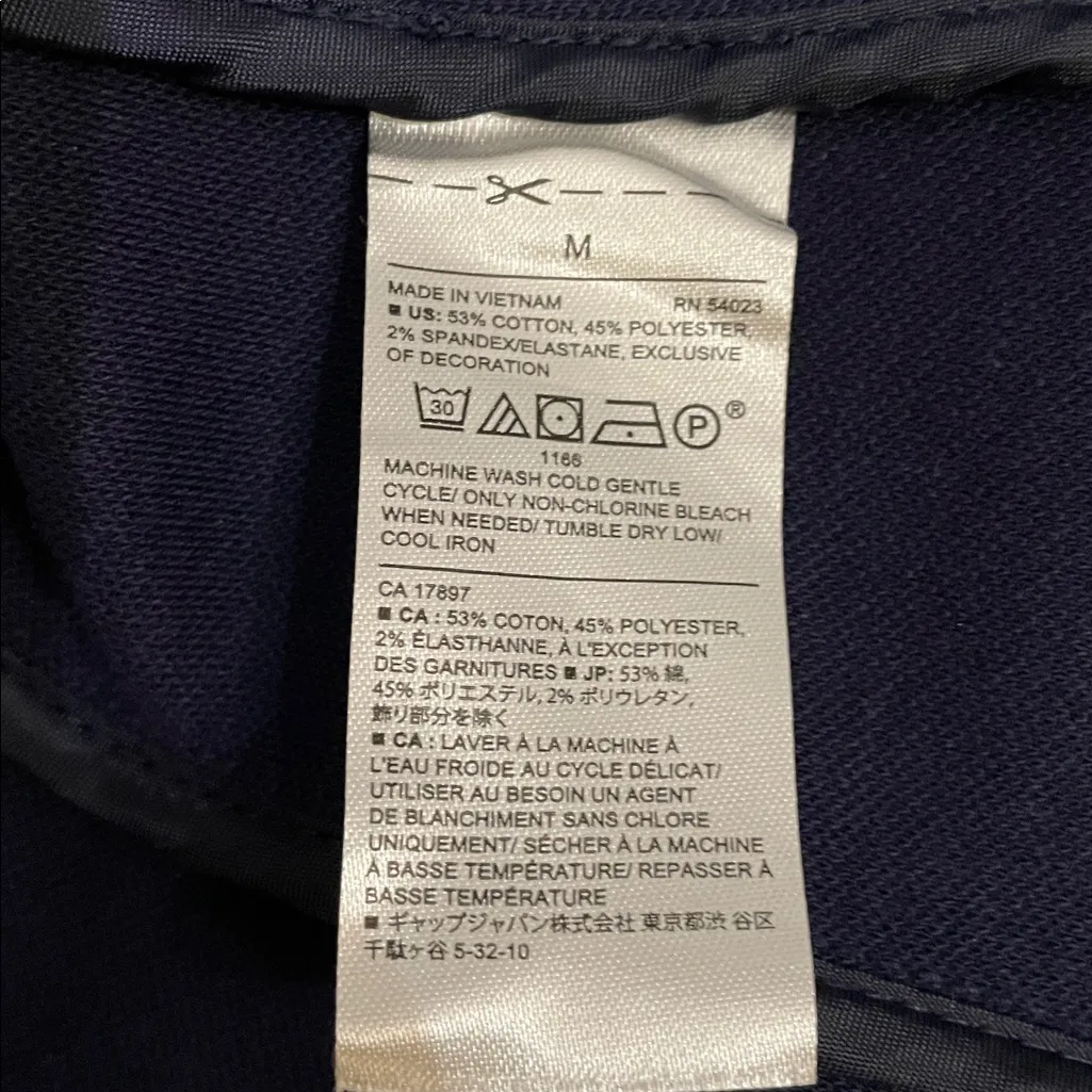 Banana Republic Blue Knit Sculpted Fit Stand Collar Blazer Jacket Womens Medium - Image 8