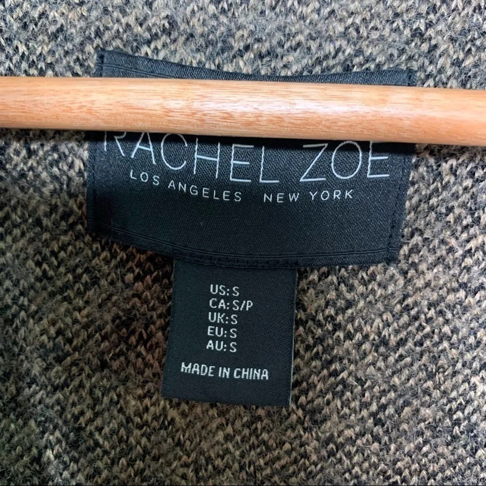 Rachel Zoe Leopard Wool Blend Two Button Cardigan Size Small - Image 4