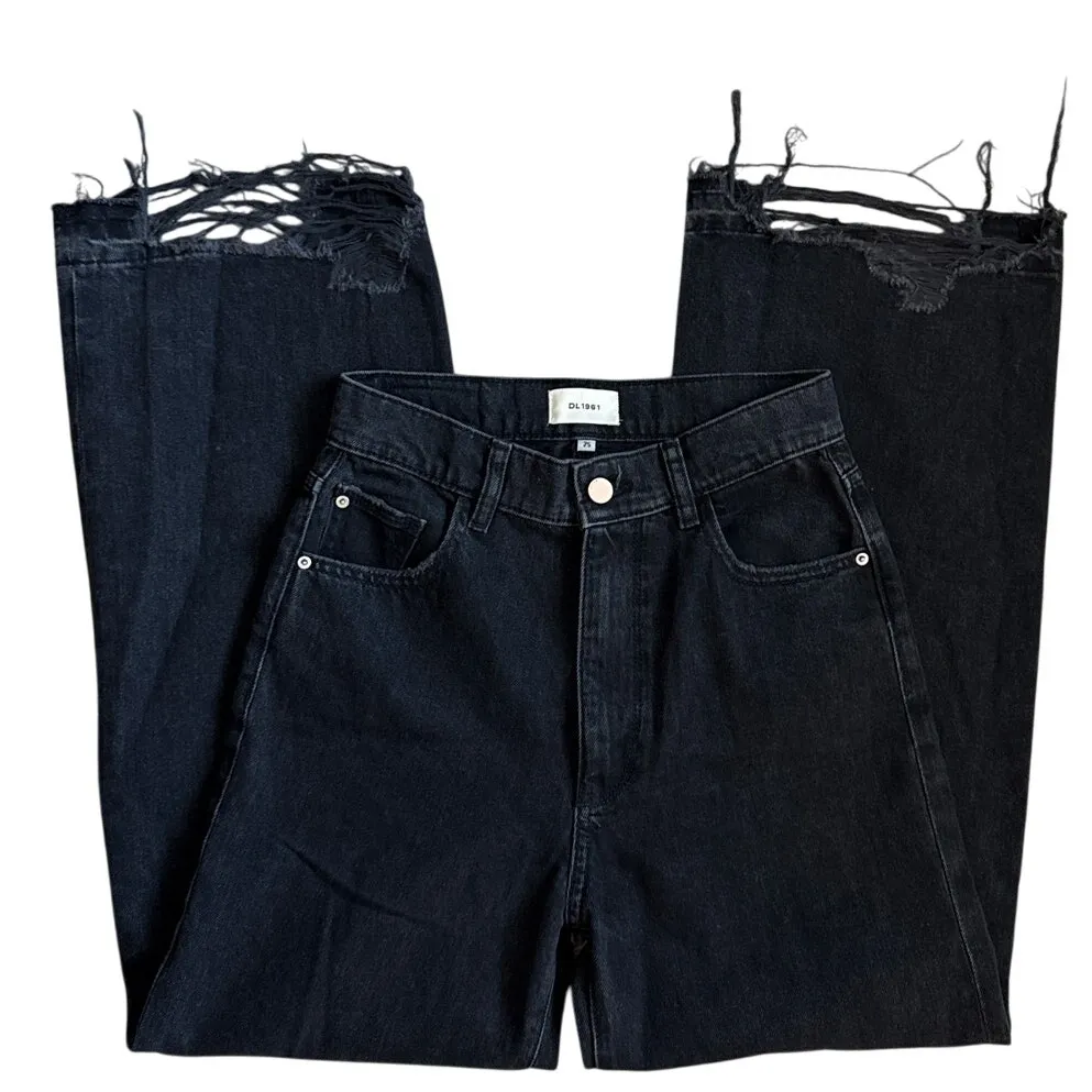 DL1961 Hepburn Wide Leg High Rise Vintage Jeans in Lark Size 25 - Image 6