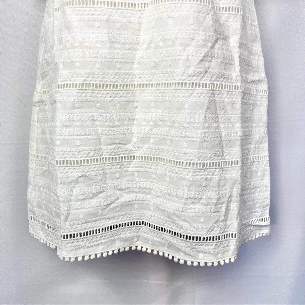 NEW Foxiedox White Halter High Neck Eyelet Lace Mini Dress XS - Image 8