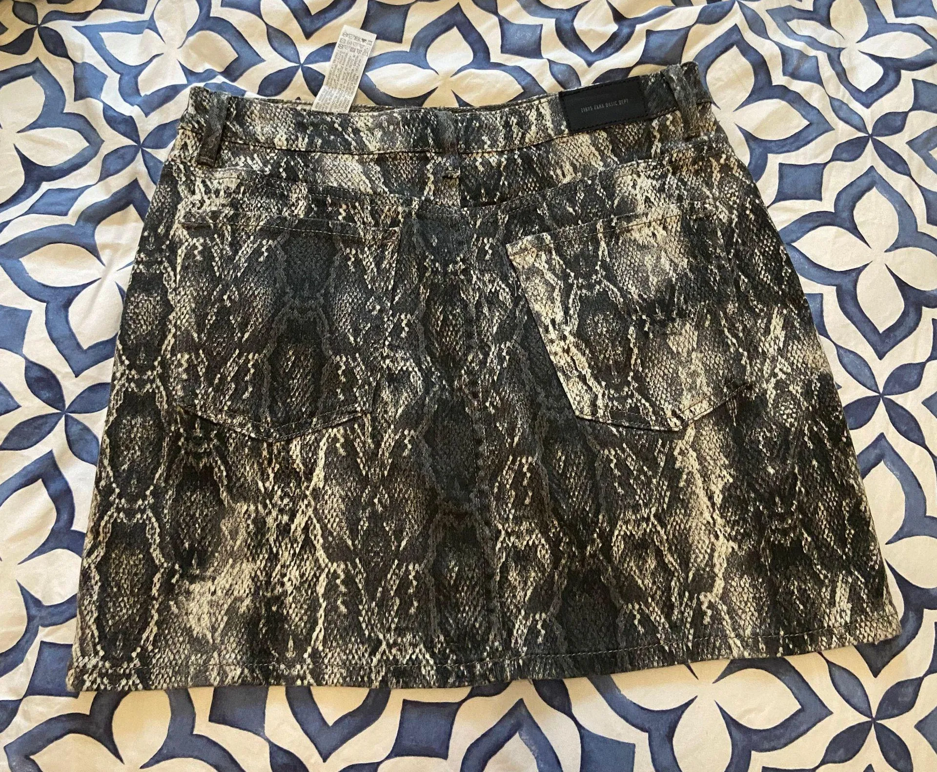 Snakeskin Mini Skirt - Image 2