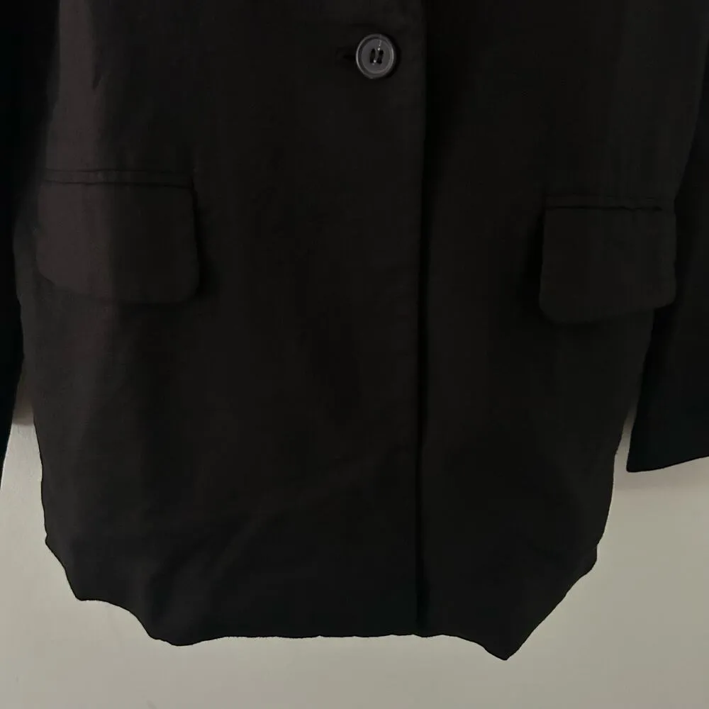 Treasure & Bond Women's Black Linen Blend One Button Blazer XS NWOT - Image 5