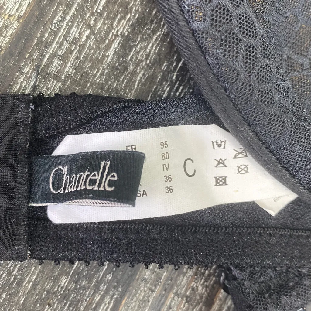 Chantelle Black Unlined Underwire Bra 36C - Image 4