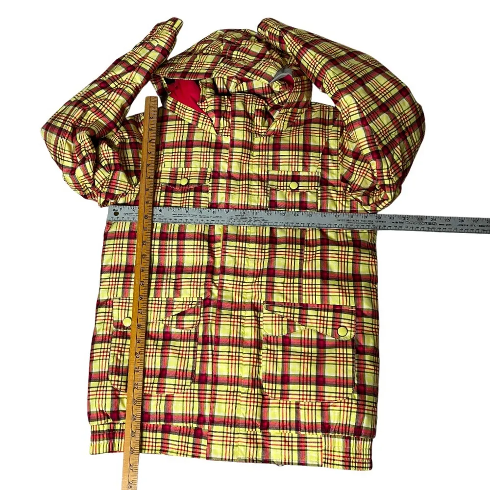 BURTON Twist Bomber Jacket Plaid Snowboard Ski Winter Girls Junior XL - Image 7