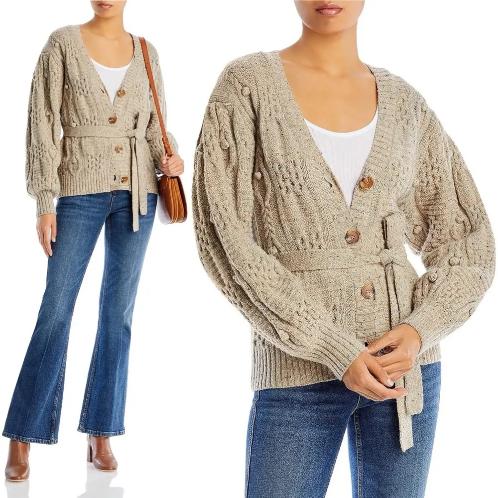 SEA New York Polly Wool Cable Knit Cardigan Sweater, Size XS New w/Tag $425 - Image 12