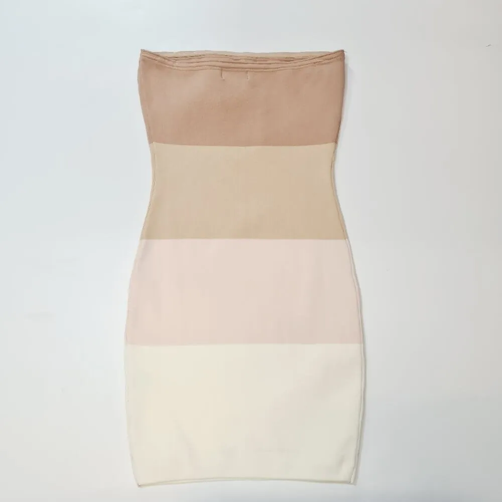 Superdown Perla Ombre Mini Dress in Nude Ombre Small - Image 9