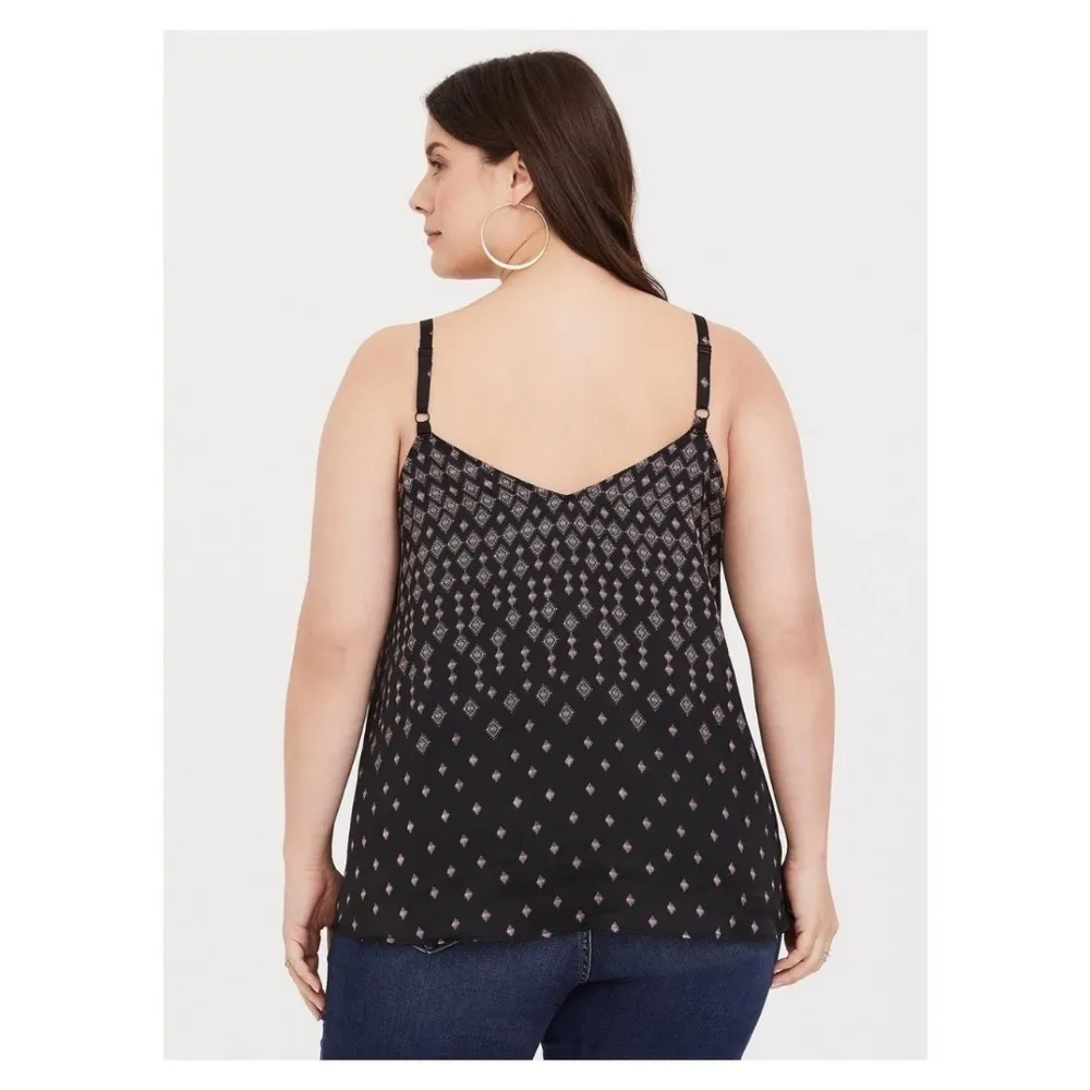 Torrid Sophie Black‎ Straps Lounge V Neck Cami Camisole Tank Top Blouse, Size M - Image 2