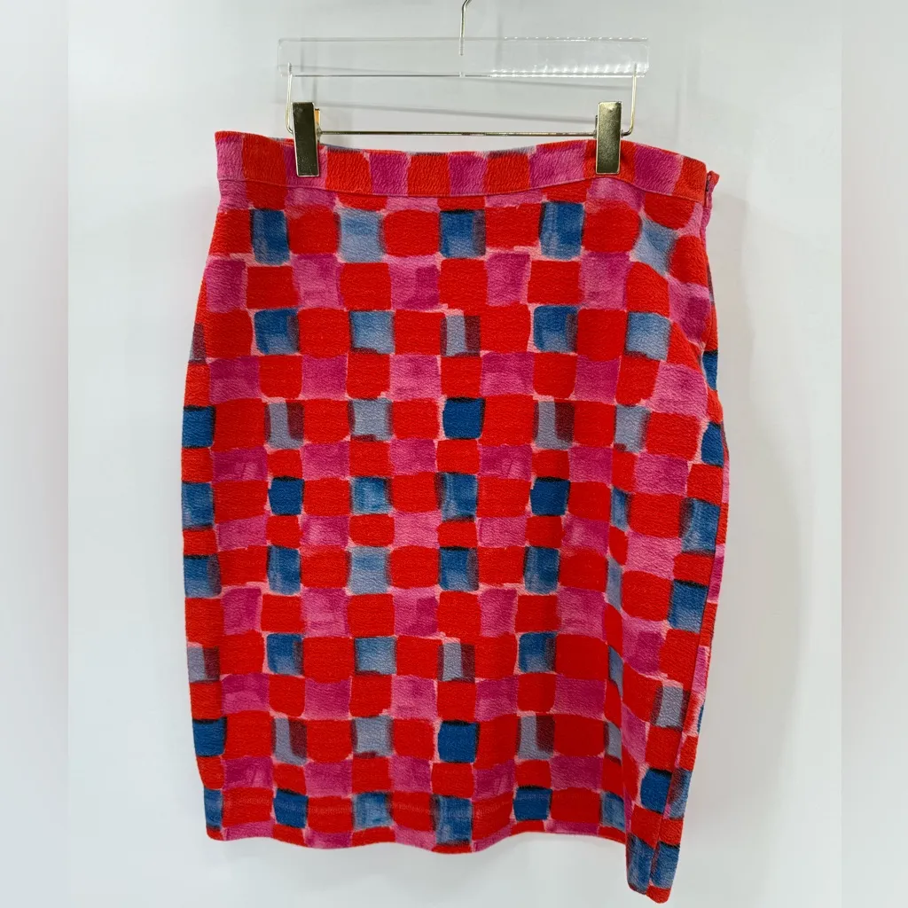 Maeve Anthropologie Ted and blue check skirt size XL - Image 3