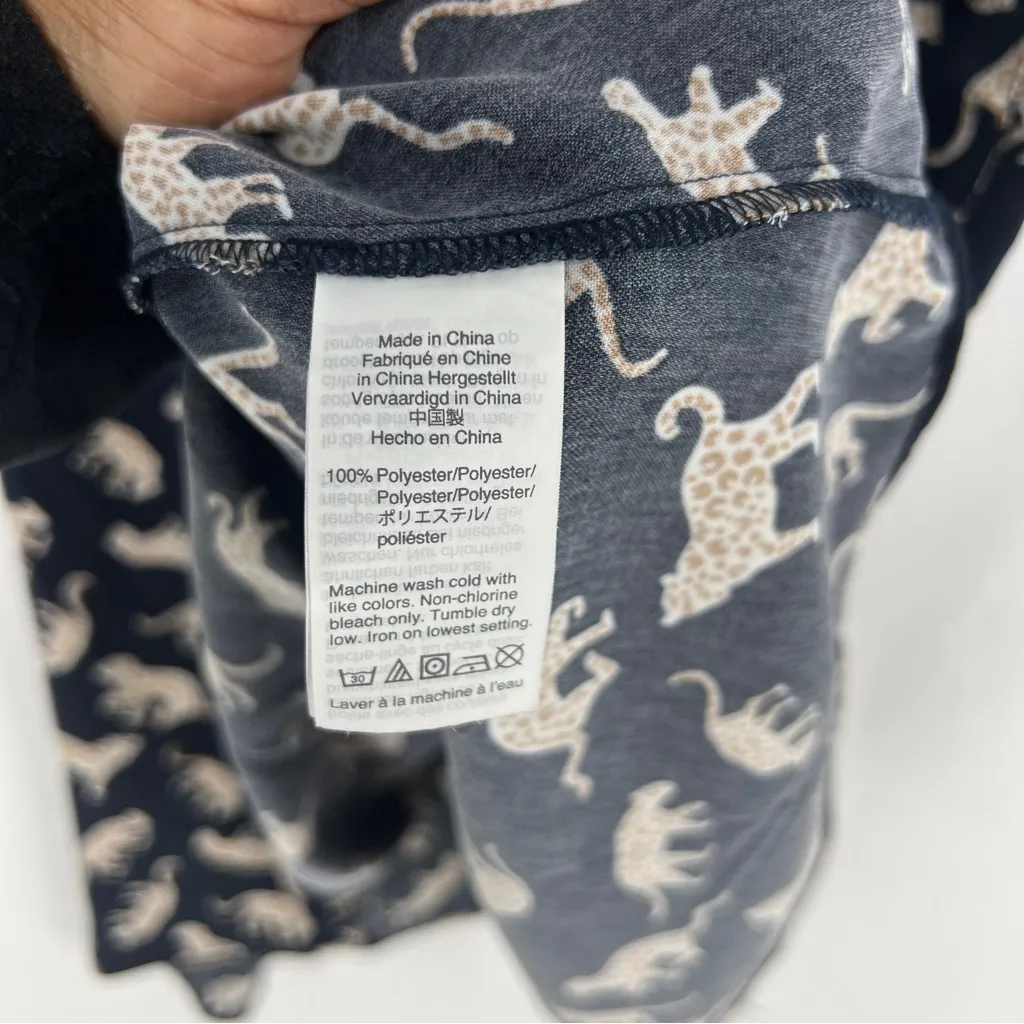 J. Crew Factory Cheetah Novelty Print V-Neck Short Sleeve Wrap Mini Dress Size 4 - Image 10