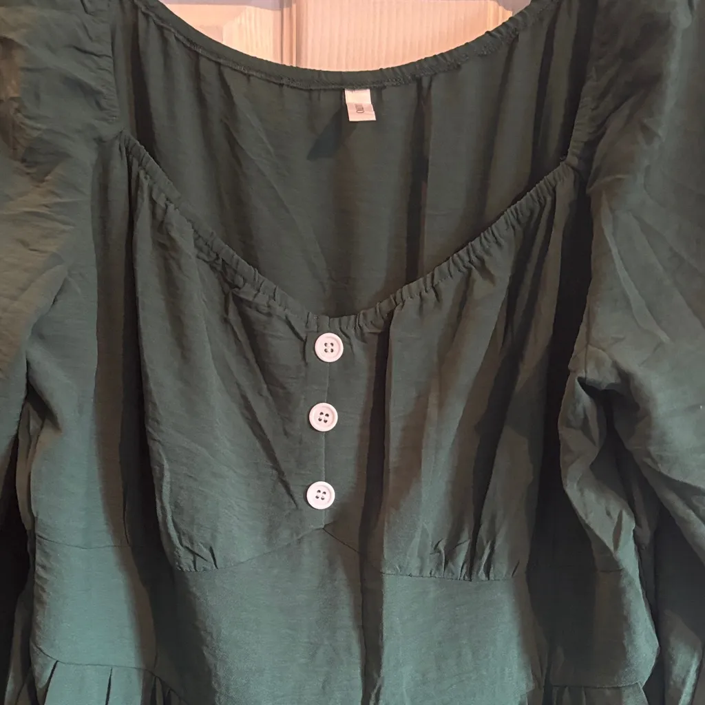 Dokotoo Emerald Green Long Sleeve Jumpsuit Size XL - Image 3