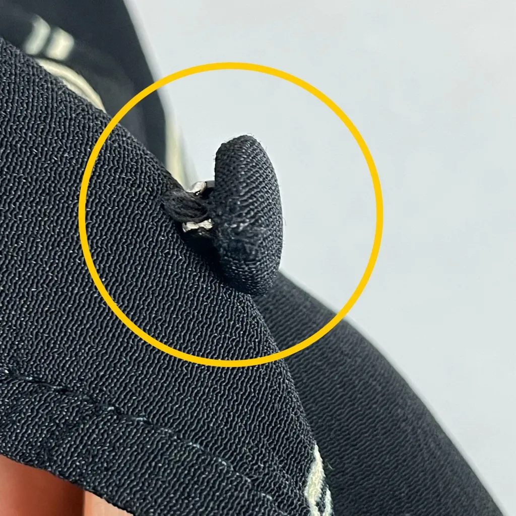 Betsey Johnson Cropped Blouse Black Circle Pattern‎ Tie Front Rayon Size Medium - Image 9