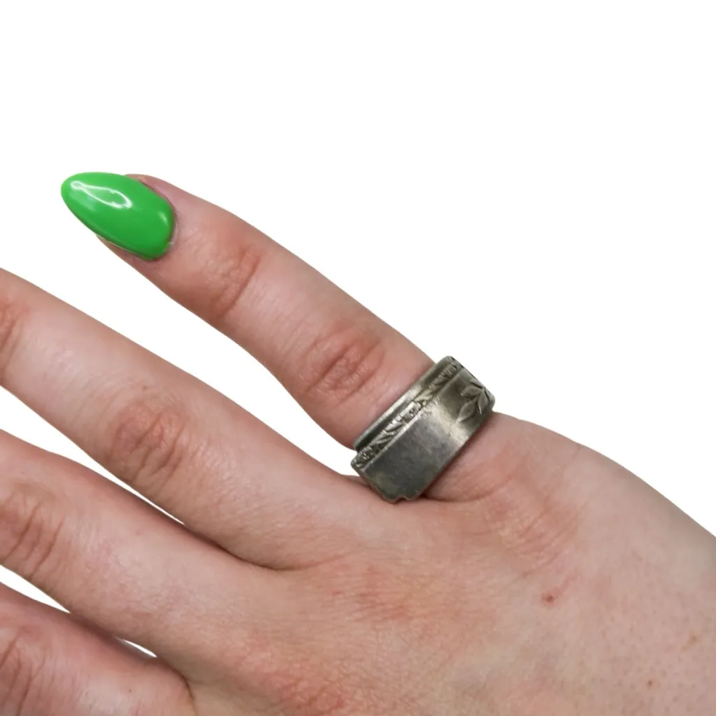 Vintage Silver Grenoble Spoon Ring - Image 3