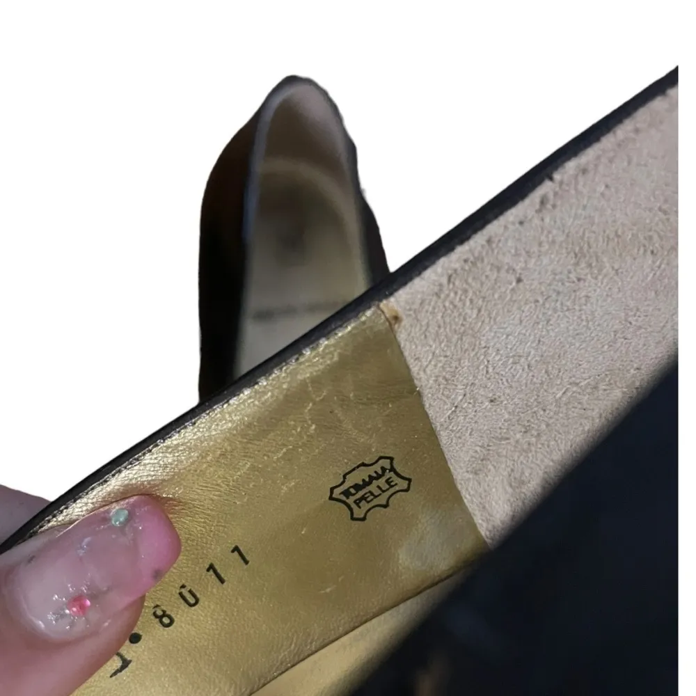 Bruno Magli Square Toe Block Heel Pumps Size 9.5 Black - Image 6