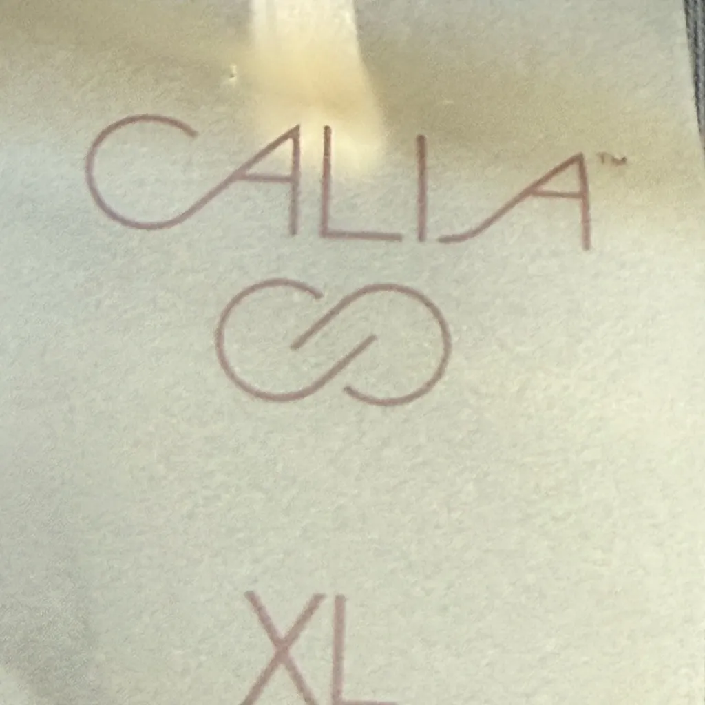 Calia Performance Grey Cropped Ribbed Cardigan XL Gray - Image 4