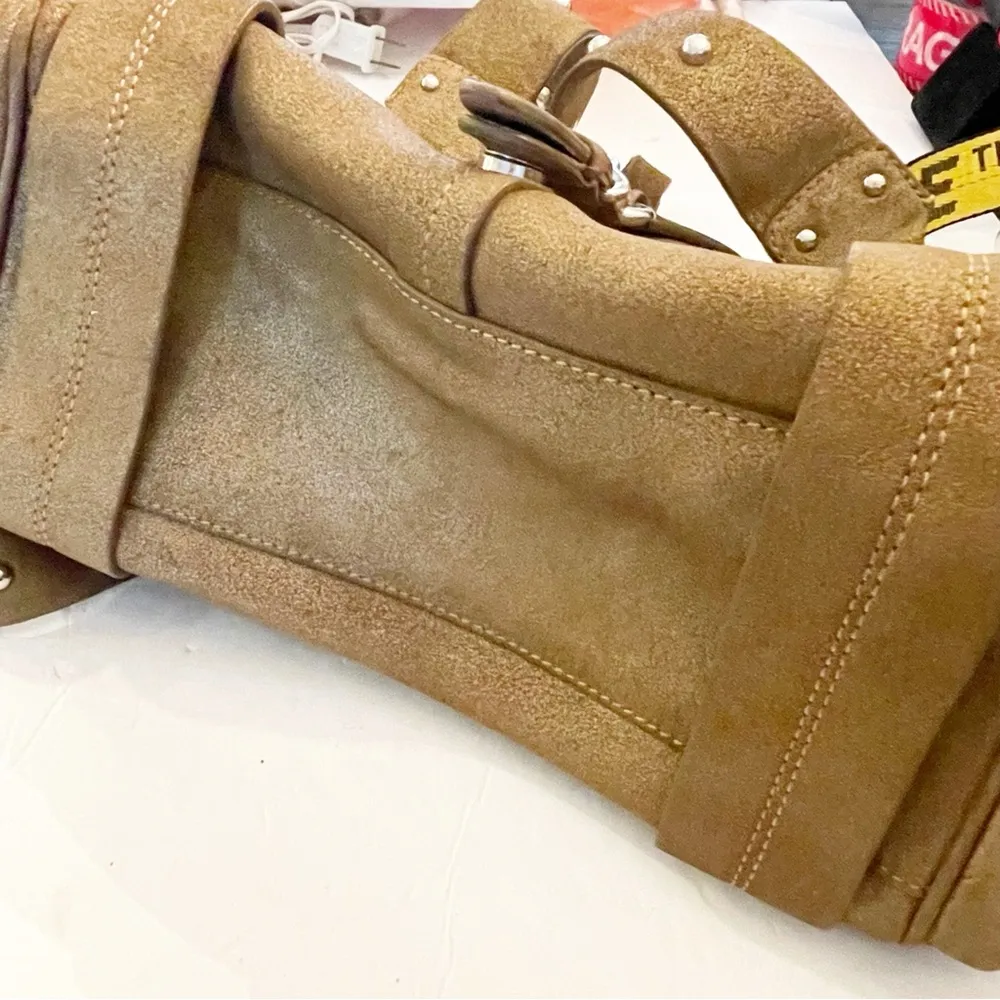 Cole Haan Metallic Gold Brown Stephanie F05 Leather Shoulder Bag - Image 3