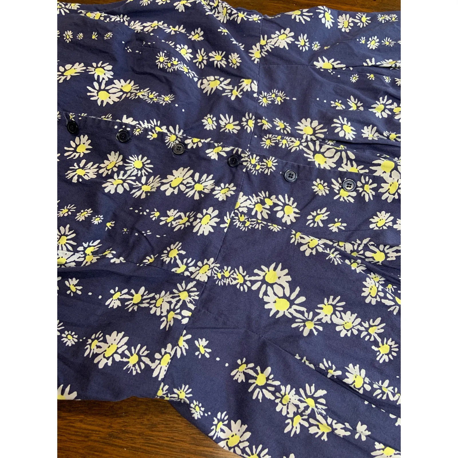 Chadwick Cottage Core Prairie Peasant Ms. Frizzle Dress Women 16 Floral Button - Image 8