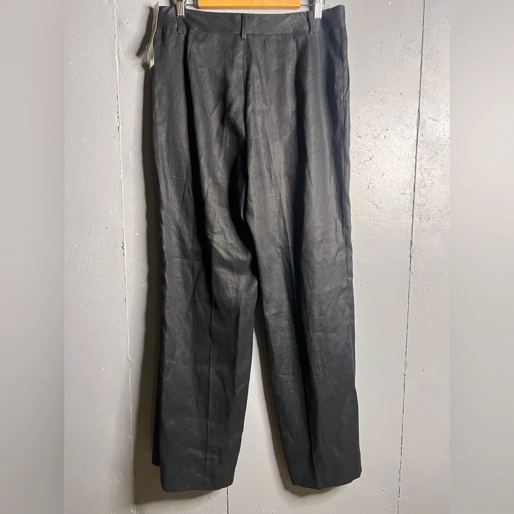 LAUREN Ralph Lauren 100% Linen Pant Lined Wide Leg.  NWT in size 14 - Image 2