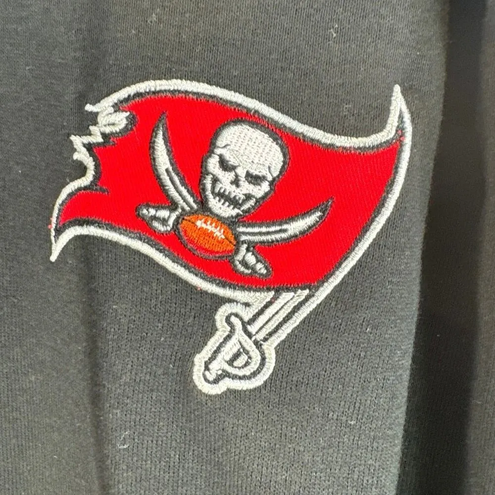 NFL Team Apparel Tampa Bay Buccaneers Black Lightweight Hoodie women sz L - Image 2