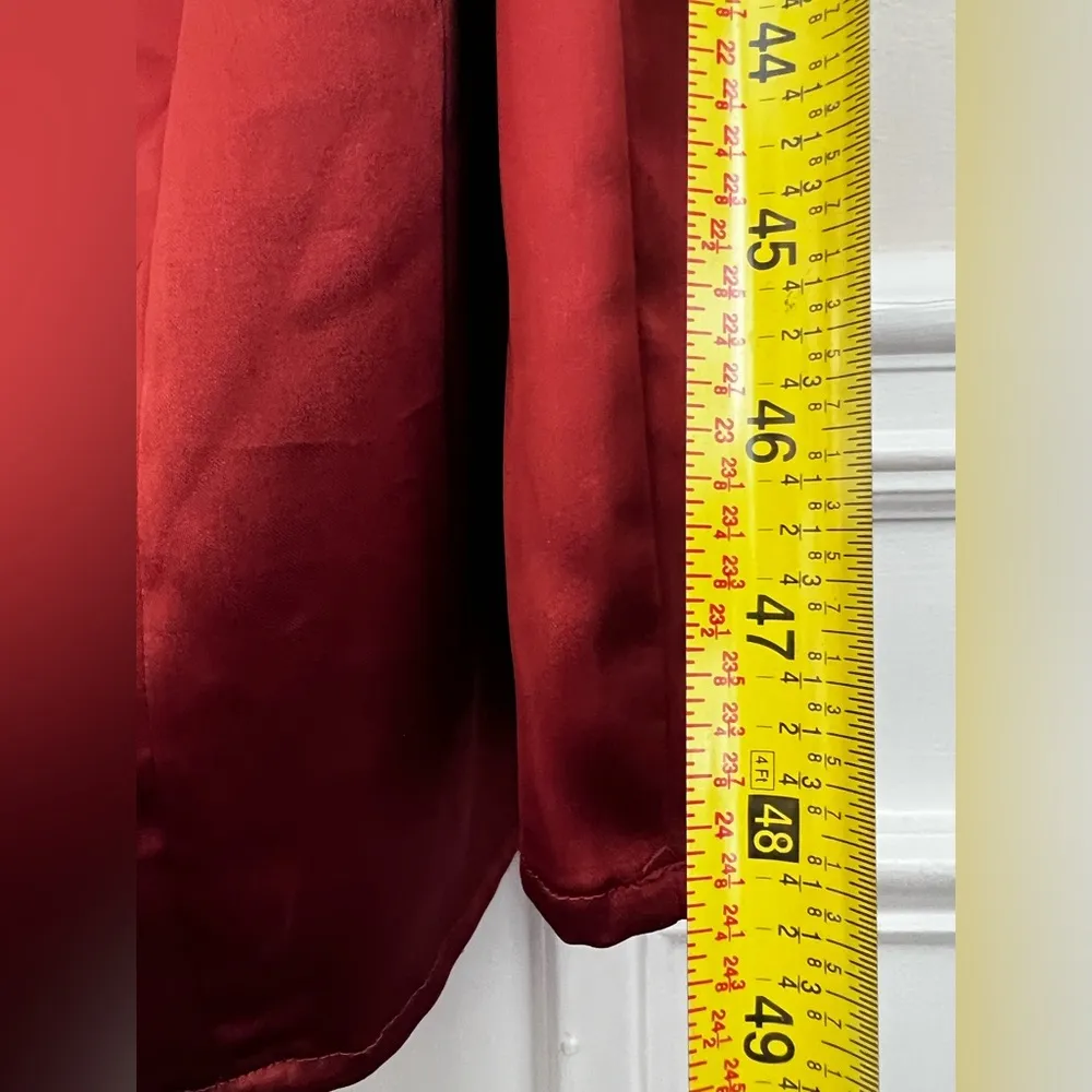 Forever21 Copper brown Satin Cowl Neck Midi slip Dress spaghetti straps S - Image 7