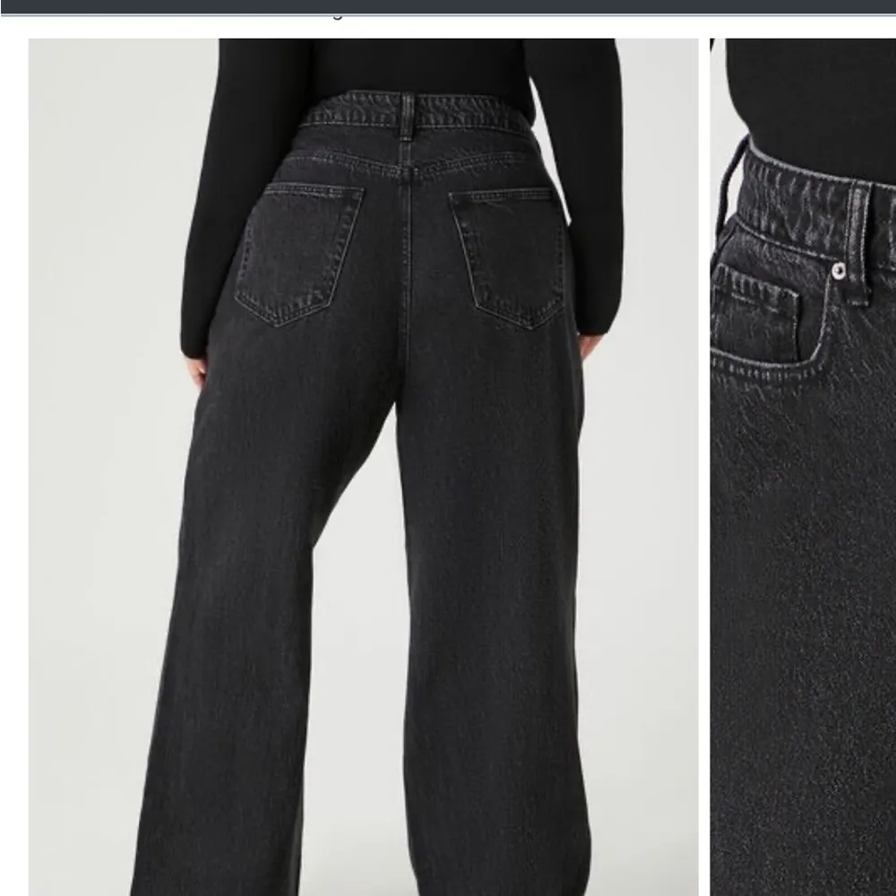 🏷️🏷️Women 33 Black wash, high rise, wide leg denim jeans - Image 2