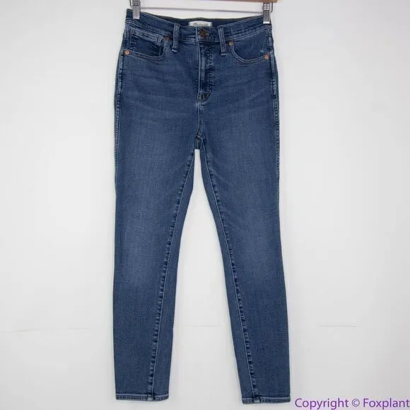 Madewell Petite 10" High-Rise Skinny Jeans in Wendover‎ Wash, 27P - Image 3
